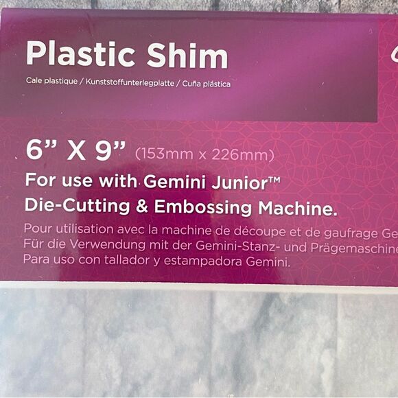 Crafters Companion NWOT Plastic Shim 6" x 9" For Use With Gemini Jr Diecut Mach - Picture 2 of 5